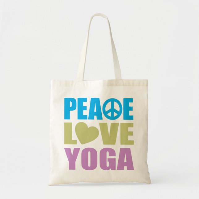 Bolsa Tote Ioga do amor da paz (Frente)