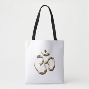 Bolsa Tote Íoga, Ícone de Aum Om, Símbolo Hinduísmo, bran
