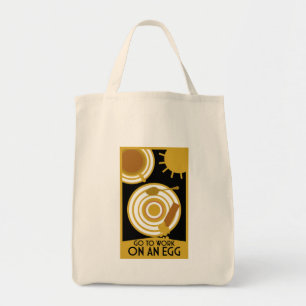 Bolsa Tote Ir Trabalhar Em Uma Arte De Parede De Ovos