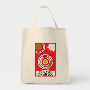 Bolsa Tote Ir Trabalhar Em Uma Arte De Parede De Ovos