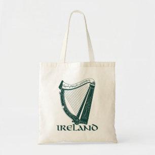 Bolsa Tote Ireland Harp Design, Irish Harp