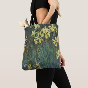 Bolsa Tote Íris Amarelas por Claude Monet, Arte Fino Vintage