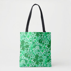 Bolsa Tote Íris e Lírio de William Morris, Verde Jade