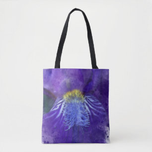 Bolsa Tote Iris Flor Puro Watercolor