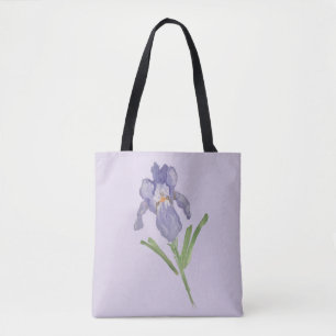 Bolsa Tote Iris Flower Painting