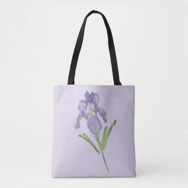 Bolsa Tote Iris Flower Painting (Frente)