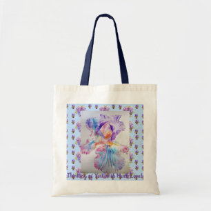 Bolsa Tote Iris Watercolor floral Pensando em você Tote Bag