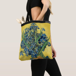 Bolsa Tote Irises by Van Gogh – Custom Text