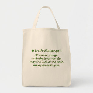 Bolsa Tote Irish Blessings-Grocery Tote Bag