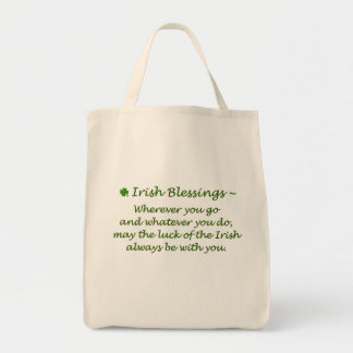 Bolsa Tote Irish Blessings-Grocery Tote Bag