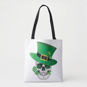 Bolsa Tote Irish Leprechaun Skull