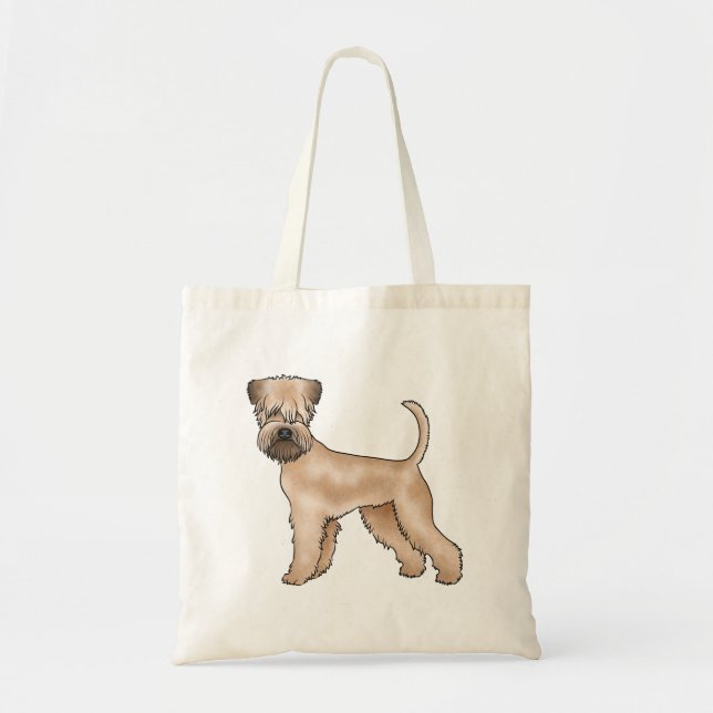 Bolsa Tote Irish Soft-Coated Wheaten Terrier Dog Em Pé (Frente)