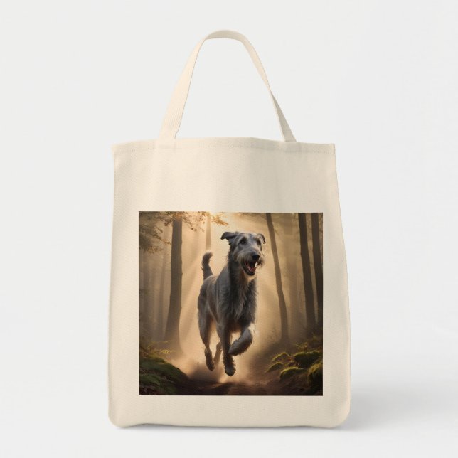 Bolsa Tote Irish Wolfhound Elegant Grocery Tote Bag (Frente)