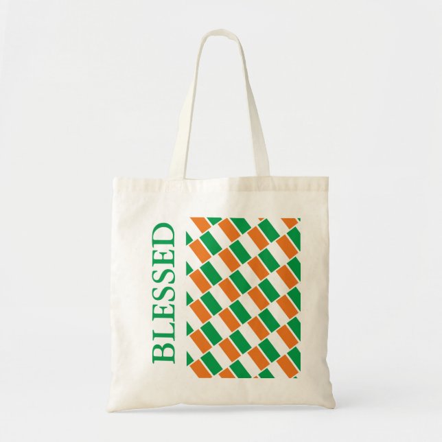 Bolsa Tote IRLANDA, BANDEIRA, República Irlandesa, Abençoada (Frente)