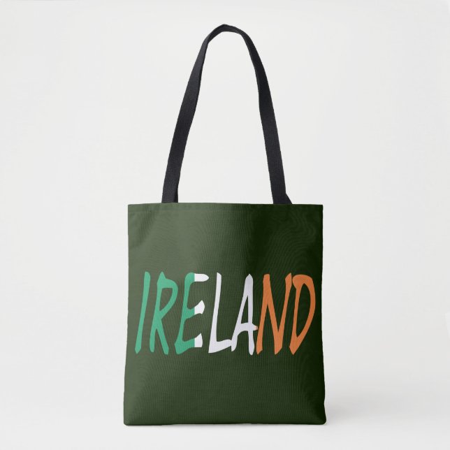 Bolsa Tote Irlanda sobreposta à Irish Flag stcnt (Frente)