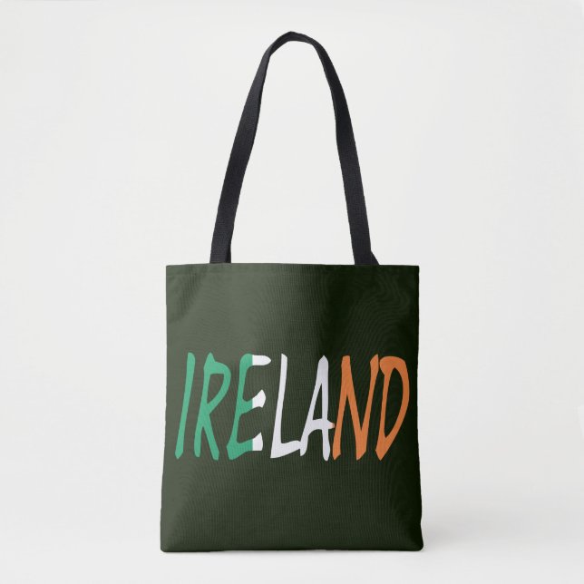 Bolsa Tote Irlanda sobreposta à Irish Flag stcnt (Frente)