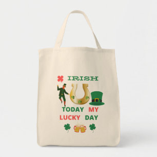 BOLSA TOTE IRLANDÊS HOJE MEU DIA DE SORTE