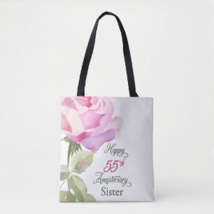 Bolsa Tote Irmã Aniversário de 55 Anos Jubileu Católico Rosa