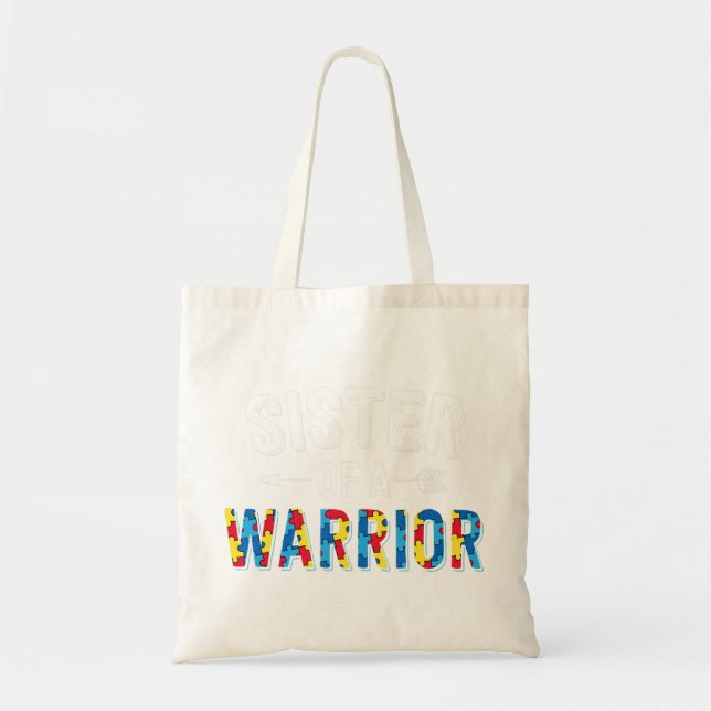 Bolsa Tote Irmã De design De Guerreiro. Coloque a quebra-cabe (Frente)