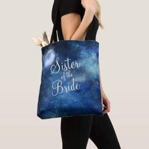 Bolsa Tote Irmã Galáxia Celestial Lua Cheia Céu Lunar