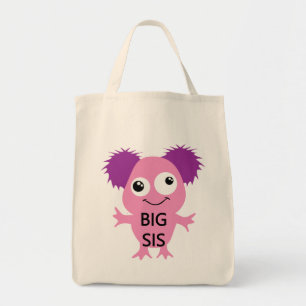 Bolsa Tote Irmã Grande Rosa Monstro