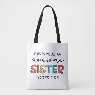 Bolsa Tote Irmã Incrível Engraçada Presentes para a Melhor