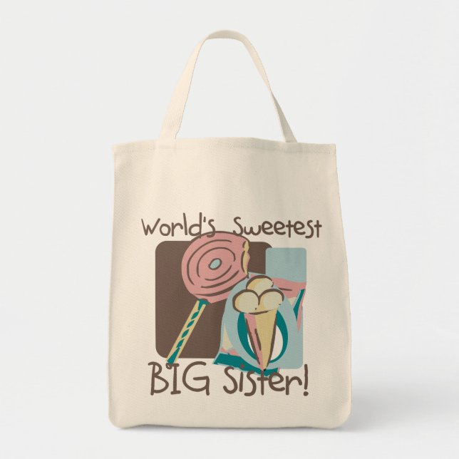 Bolsa Tote Irmã mais doce do mundo (Frente)