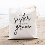 Bolsa Tote Irmã moderna do Groom Tote Bag<br><div class="desc">Veja mais de 400 estilos populares de sacos de tote de casamento da coleção "Bags de Tote de Casamento" do nosso compro! Clique em "Editar Design" para personalizar ainda mais. Você pode mudar o tamanho da fonte, cor da fonte e muito mais! sacos de tote de casamento, bolsas de tote...</div>
