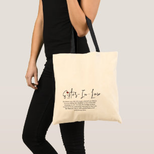 Bolsa Tote Irmã Personalizada Engraçado Na Definição De Lei