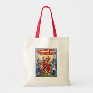 Bolsa Tote Irmãos de Ringling & Barnum & palhaço do vintage