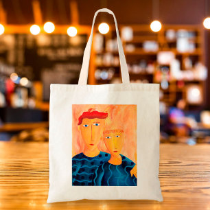Bolsa Tote Irmãos Pintura Contemporânea Tocha