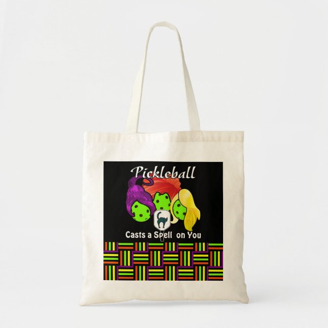 Bolsa Tote Irmãs Bruxas de Pickleball no Halloween (Frente)