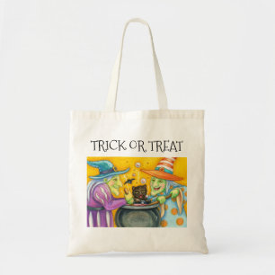 BOLSA TOTE IRMÃS BRUXAS, GATO PRETO, TRATAMENTO OU TRATAMENTO