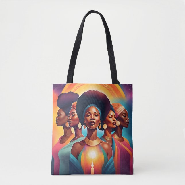 Bolsa Tote Irmãs do Sol: Poder, Unidade e Luz (Frente)