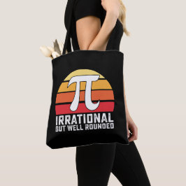 Bolsa Tote Irracional, Mas Bem Arredondado Pi Day Math Vintag
