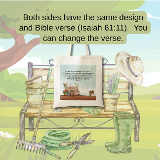 Bolsa Tote Isaiah 61:11 Bible Verse Spring Garden