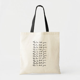 Bolsa Tote Isso também vai passar! Citação inspiradora