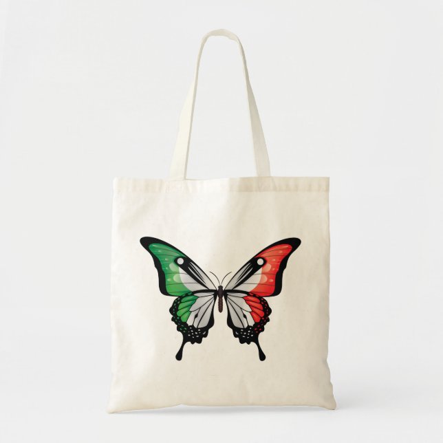 Bolsa Tote Itália Bandeira-borboleta (Frente)