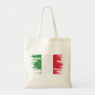 Bolsa Tote Itália Flag Brush Art