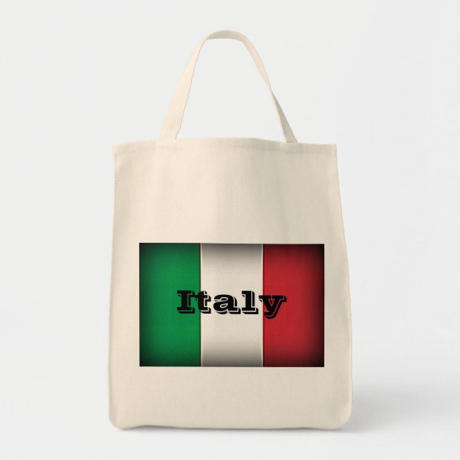Bolsa Tote Itália Flag Dark Edge (Frente)