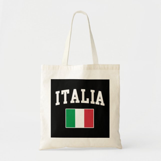 Bolsa Tote Italia Flag Itália Italiano Family Men Wome (Frente)