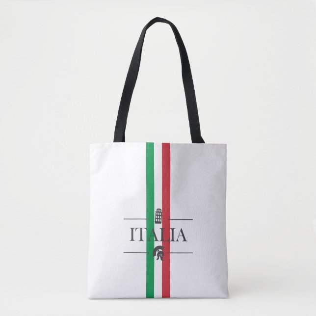 Bolsa Tote Itália - Símbolos italianos (Frente)