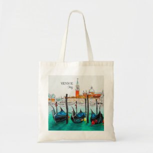 Bolsa Tote Itália Viagem - Souvenir de aquarela VENICE