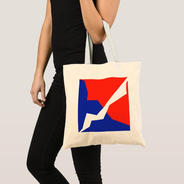 Bolsa Tote Item Branco Vermelho Azul (Frente (produto))