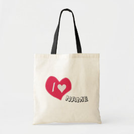 Bolsa Tote “I🤍You Heart – Cute Romantic Gift Design”