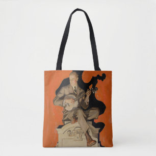 Bolsa Tote J.C. Leyendecker Tocador de Banjo 1920 Arte Deco A