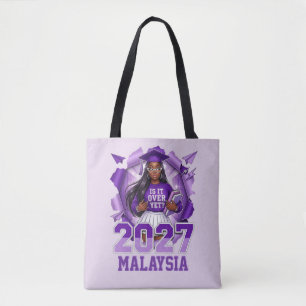 Bolsa Tote Já Terminou 2027 Formatura Roxa