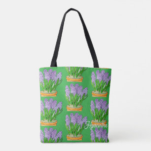 Bolsa Tote Jacintos Roxos em um Planter