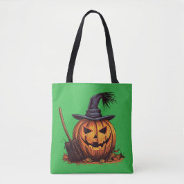 Bolsa Tote Jack O’ Lantern Witch – Classic Pumpkin Halloween