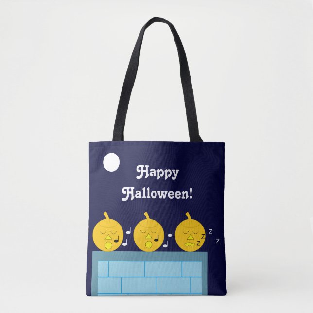 Bolsa Tote Jack-o-Lanternas Whimsical: (Frente)